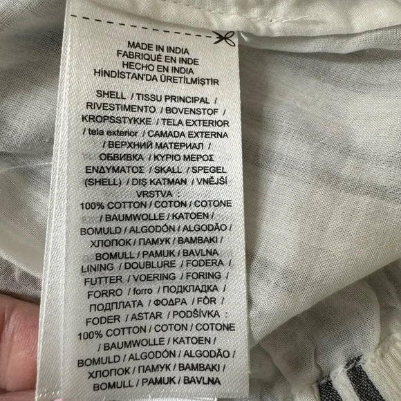 NWT Lauren Ralph Lauren Black & White Striped Seersucker Blouse size XXL - Picture 8 of 8